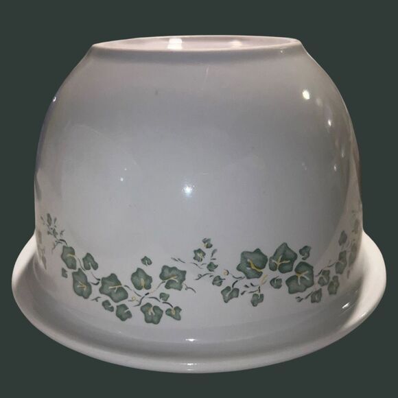 2 Vintage Corelle Callaway Nesting Ceramic Mixing Bowls Floral Ivy Design - Picture 4 of 8